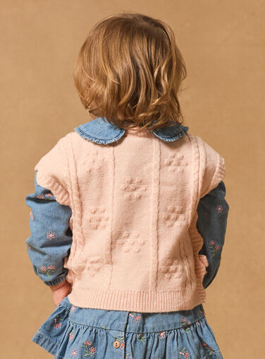 Pink CARDIGAN WHITHOUT SLEEVES MAINES / 25E1BF91CSMD309