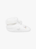 Off-white knitted baby booties KODJO / 24E0AG11CHP000