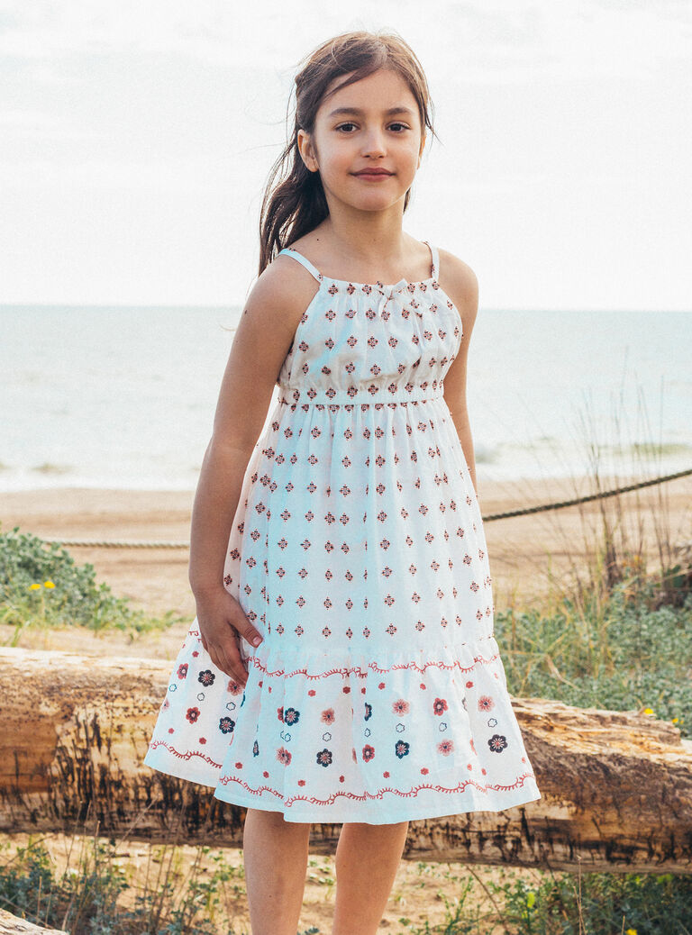 Off white SUNBATHING DRESS MRABROETTE / 25E2PFR2RBS001