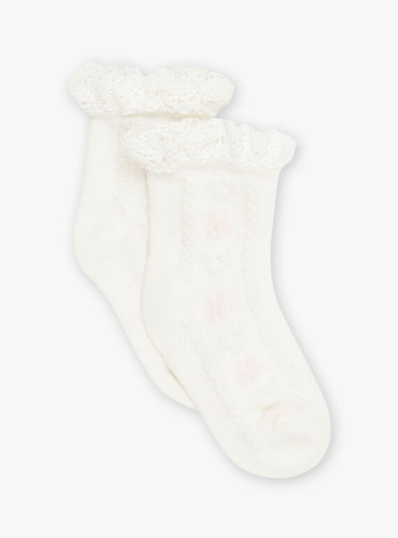 Ivory openwork socks FAFLORE / 23E4BFI1SOQ005
