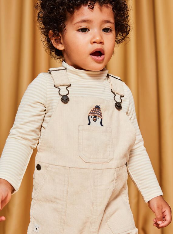 Off white corduroy long jumpsuit DASACHA / 22H1BGY1SALA001