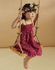 Child girl flared dress in poplin with pink floral print CAUDRETTE 2 / 22E2PFU3RBS304