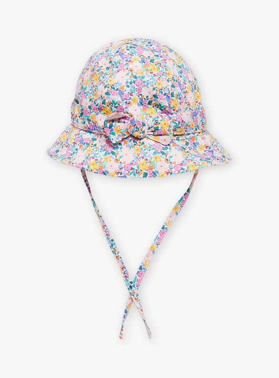 Ecru hat with floral print FASOLINE / 23E4BFS1CHA001