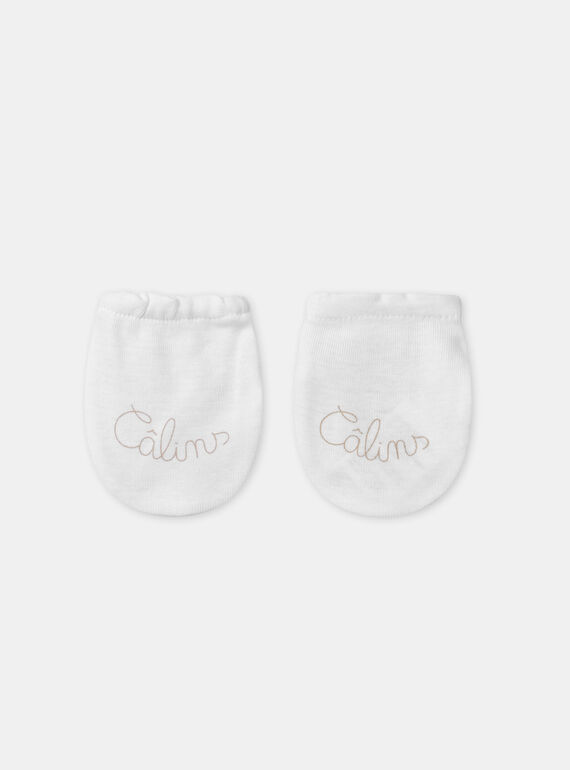 White NEWBORN MITTENS MORENO / 25E0AM12MFN000