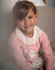 Pajama set T-shirt and light pink pants with cat motif child girl CHOUPETTE / 22E5PF42PYJ302