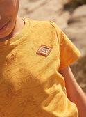 Mustard yellow t-shirt with desert print FLITIAGE / 23E3PGP3TMCB106