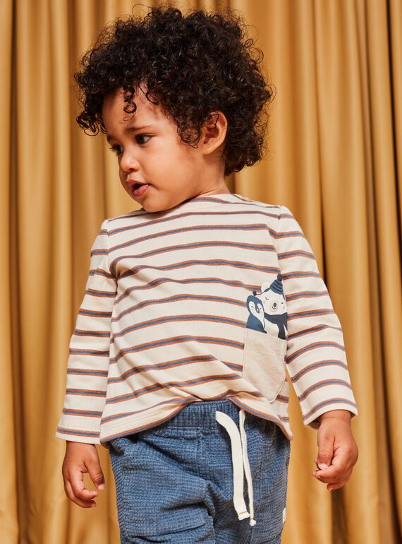 Beige striped t-shirt DASAM / 22H1BGY3TMLA001