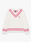 Ecru cable-knit sweater GOSSIPETTE / 23H2PFD1PUL001