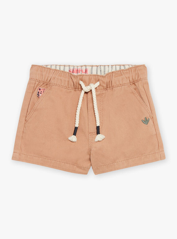 Brown pecan twill shorts FATRISTAN / 23E1BGP1SHOI821