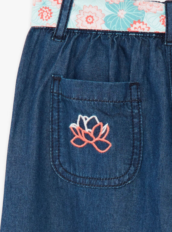 Wide denim pants with belt ZEPALAZETTE / 21E2PFI1PANK005