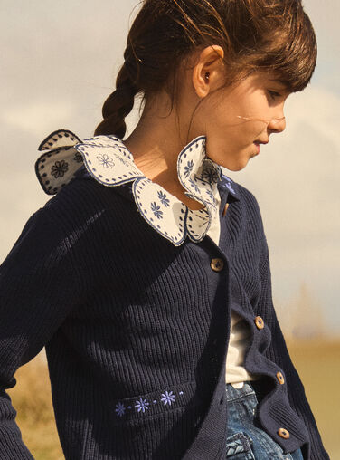 Navy CARDIGAN Navy CARDIGAN MERLETTE / 25E2PF81CARC214