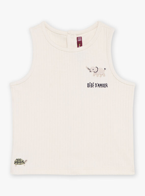 Sandstone tank top in interlock FATYVAN / 23E1BGP1DEB007