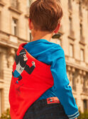 Bright blue animal race T-shirt in Paris GORUNAGE / 23H3PGD3TML701