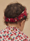 Red velvet headband with floral print GAORORE / 23H4BFQ1BANF506