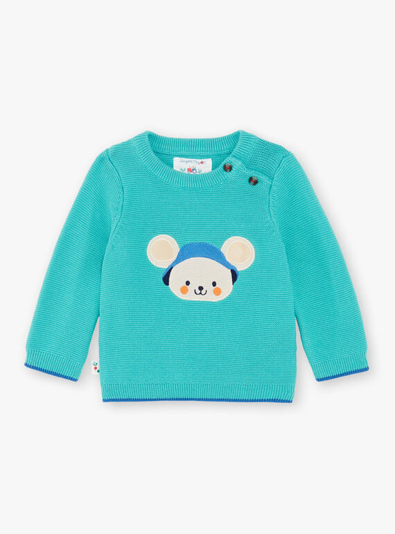Turquoise blue sweater ZAKEVIN / 21E1BGJ1PULG621