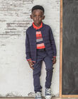 Boy's dark blue knitted cardigan BUXATAGE1 / 21H3PGB3GIL070