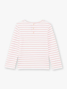 Girl's long-sleeved pale pink t-shirt BROMARETTE3 / 21H2PFB5TML001