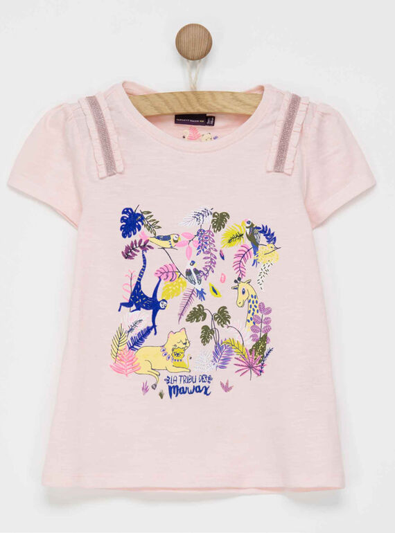 Pale rose T-shirt NUAGETTE / 18E2PFQ1TMC301