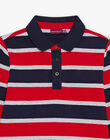 Red and navy blue striped polo DIPOLAGE2 / 22H3PGQ1POL050