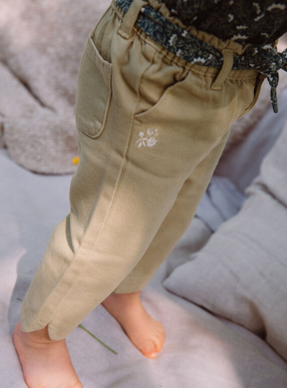 Beige twill pants GACERISE / 23H1BF81PAN626