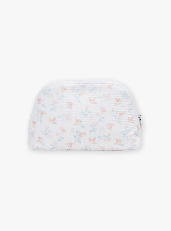 White birth kit with flower and bird print KORINA / 24E0AF11ACD000