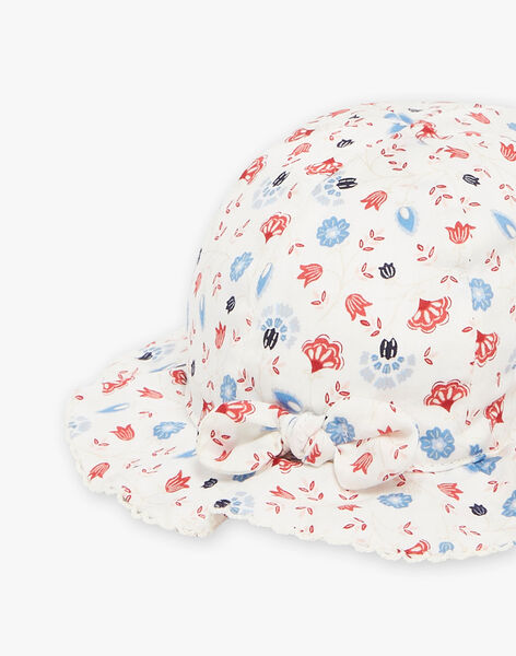 Ruffled hat with floral print FALAURINE / 23E4BFC1CHA001