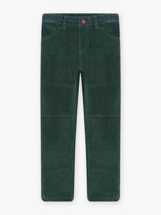 Child boy green corduroy pants BOATAGE / 21H3PGM1PAN060