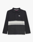 Dark grey long sleeve polo shirt DEPOLAGE / 22H3PGR1POLJ903