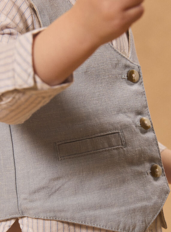 Water blue CARDIGAN WHITHOUT SLEEVES MAEDOUARD / 25E1BGL1CSM213