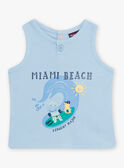 Baby boy blue tank top with surf motif CAYVAN / 22E1BGV2DEBC218