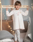 Light pink rabbit nightdress and ecru leggings child girl CHOUVETTE / 22E5PF41CHND319