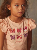 Pink butterfly T-shirt KROPEPETTE / 24E2PFE2TMCE403
