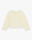 Long sleeve knitted vanilla vest FAPRUNE / 23E1BFO2CAR114