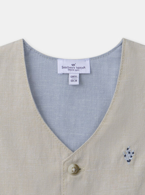 Water blue CARDIGAN WHITHOUT SLEEVES MAEDOUARD / 25E1BGL1CSM213