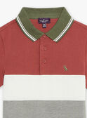 Colorblock polo with dinosaur FRIPLAGE1 / 23E3PGD1POL628