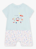 Baby boy turquoise romper CEIBRAHIM / 22E5BG52GRE203