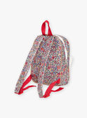 Canvas backpack with floral print and cat animation DIBEBETTE / 22H4PFE1BES309