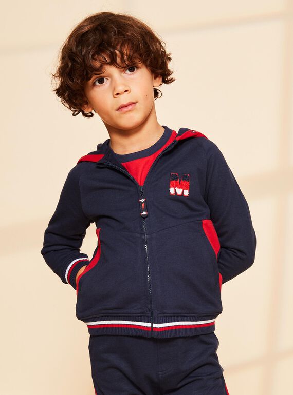 Navy embroidery hoodie M FRIBORAGE / 23E3PGJ3JGH070