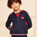 Navy embroidery hoodie M