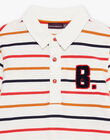 Colored stripes polo shirt child boy CAOZOAGE / 22E3PG71POL005
