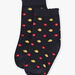 Girl's navy blue socks with colored dots