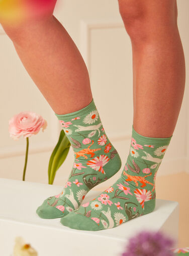Cat design jacquard Socks Cat design jacquard Socks KOSSEF / 24E4FFP1SOQG606