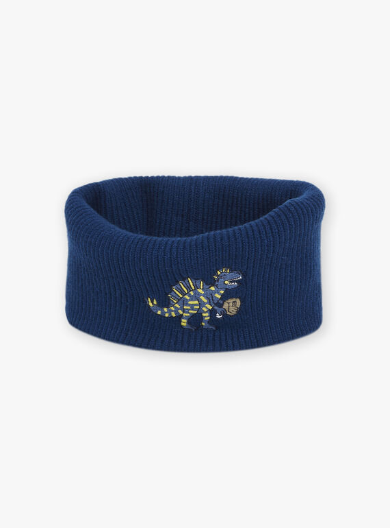 Knitted petrol blue snood GRASAURAGE / 23H4PG41SNO715