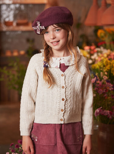 Heathered off white CARDIGAN LUCARDETTE / 24H2PFM1CAR006