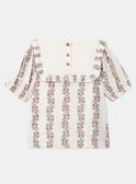 Blouse with a flower-patterned ruffle KIBLETTE / 24E2PFC1CHE114