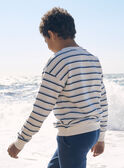 Ecru and blue striped sweater LERAYAGE / 24H3PGJ1SWE001