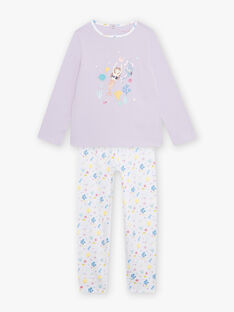 Child girl lavender mermaid and fish pajama set CHOUKETTE / 22E5PF43PYJ326