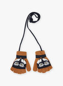 Boy 2-in-1 wolf mittens