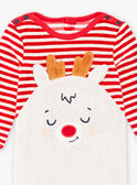 Baby boy's reindeer Christmas romper and hat BUISAAC / 21H5BGI1GREA011