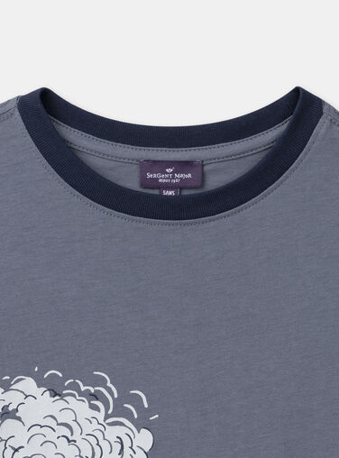 Greyish blue TEE SHIRT SS MIDINAGE / 25E3PG93TMC205
